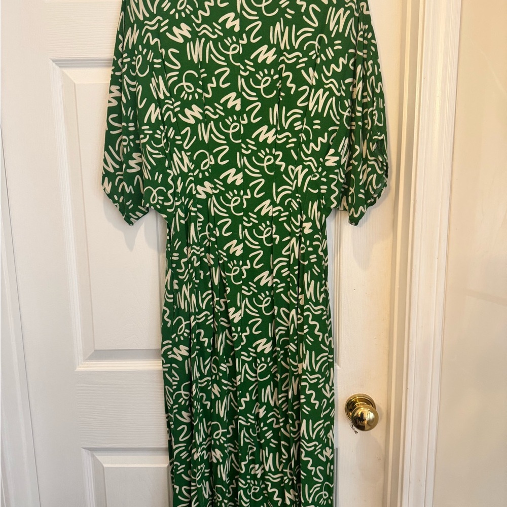 Green Patterned Women's Dress